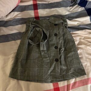 Urban Outfitters Green Plaid A-Line Skirt